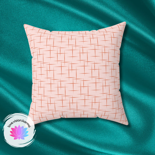 Retro 1950's Atomic Pink MCM Throw Pillow