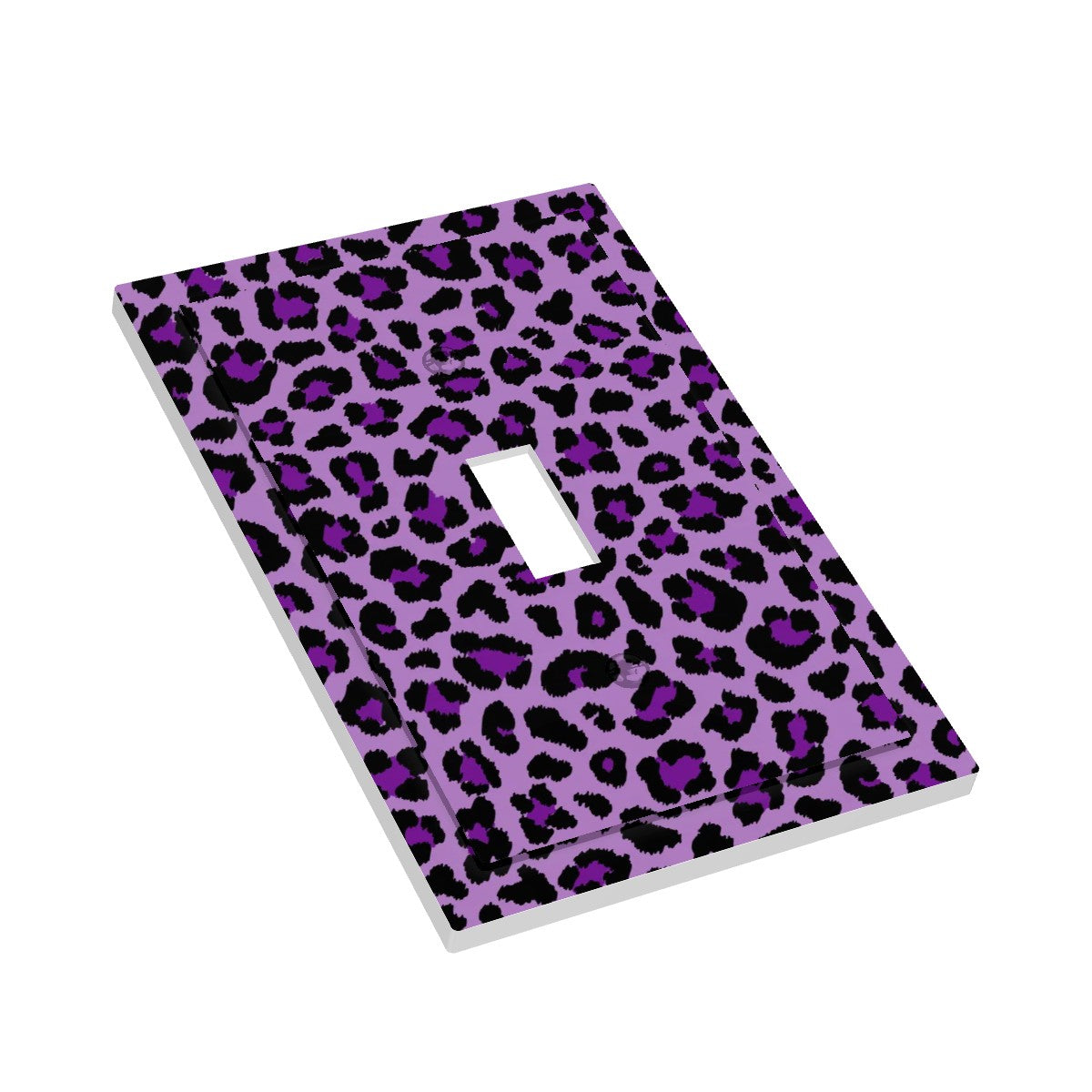 Purple Leopard Spots Cheetah Animal Print MCM Single Toggle Light Switch Cover (1-Gang Wall Plate)