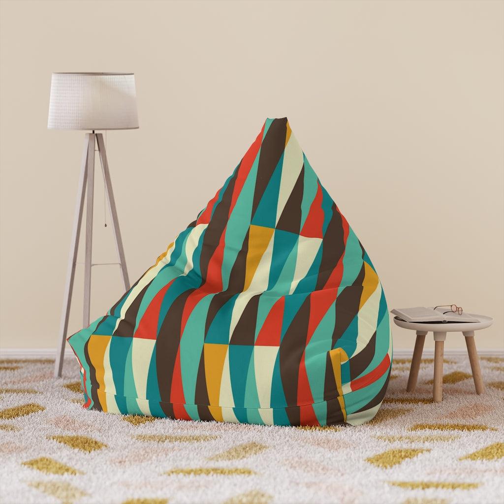 Mid Century Multicolor Diamonds Bean Bag Chair COVER | lovevisionkarma.com