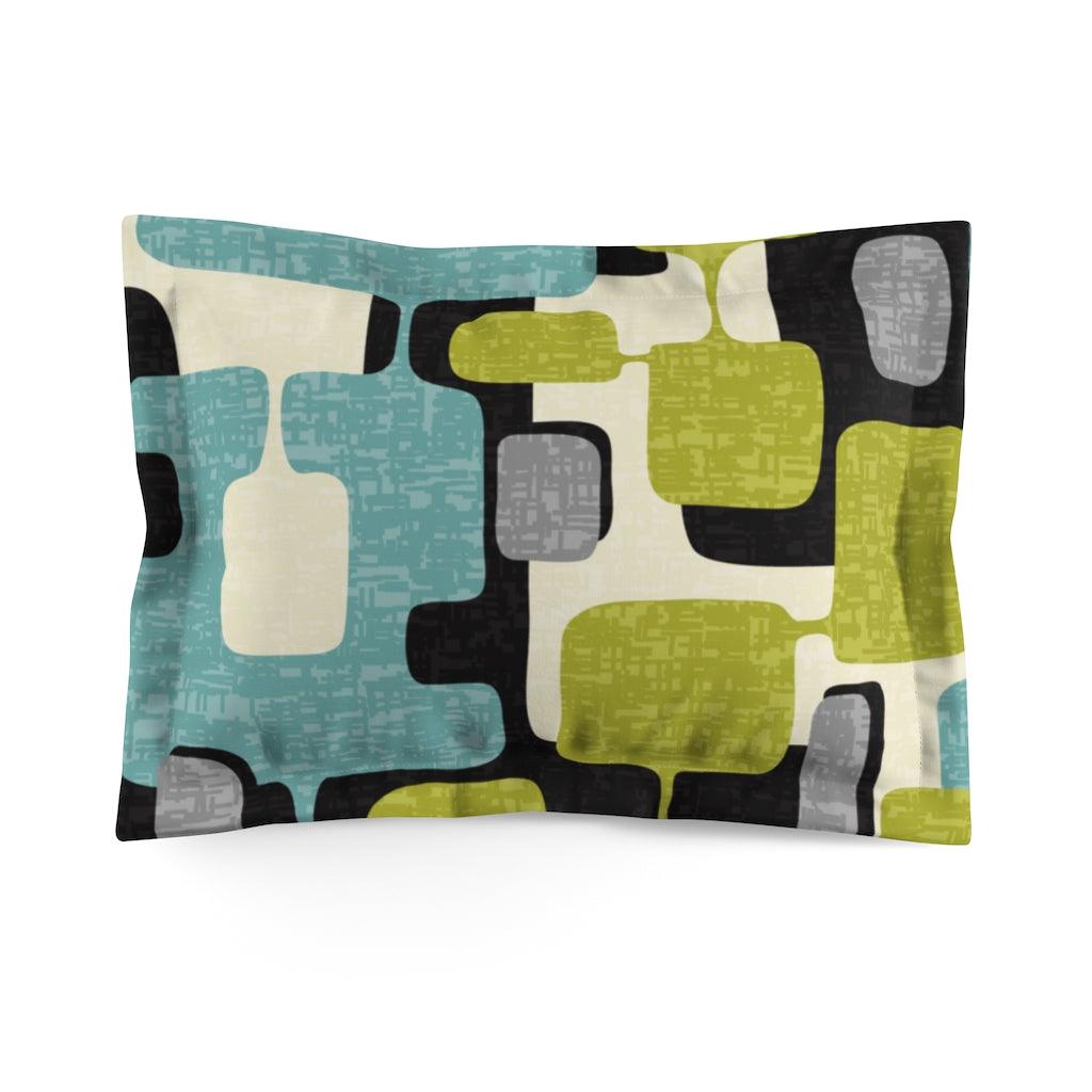 Retro Abstract Mid Century Mod Multicolor Pillow Sham | lovevisionkarma.com