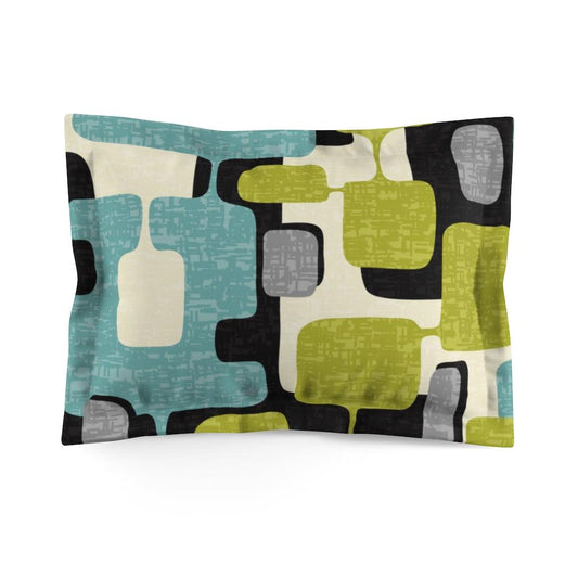 Retro Abstract Mid Century Mod Multicolor Pillow Sham | lovevisionkarma.com