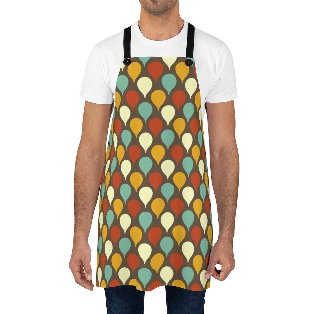 Mid Century Modern Geometric Multicolor Apron | lovevisionkarma.com