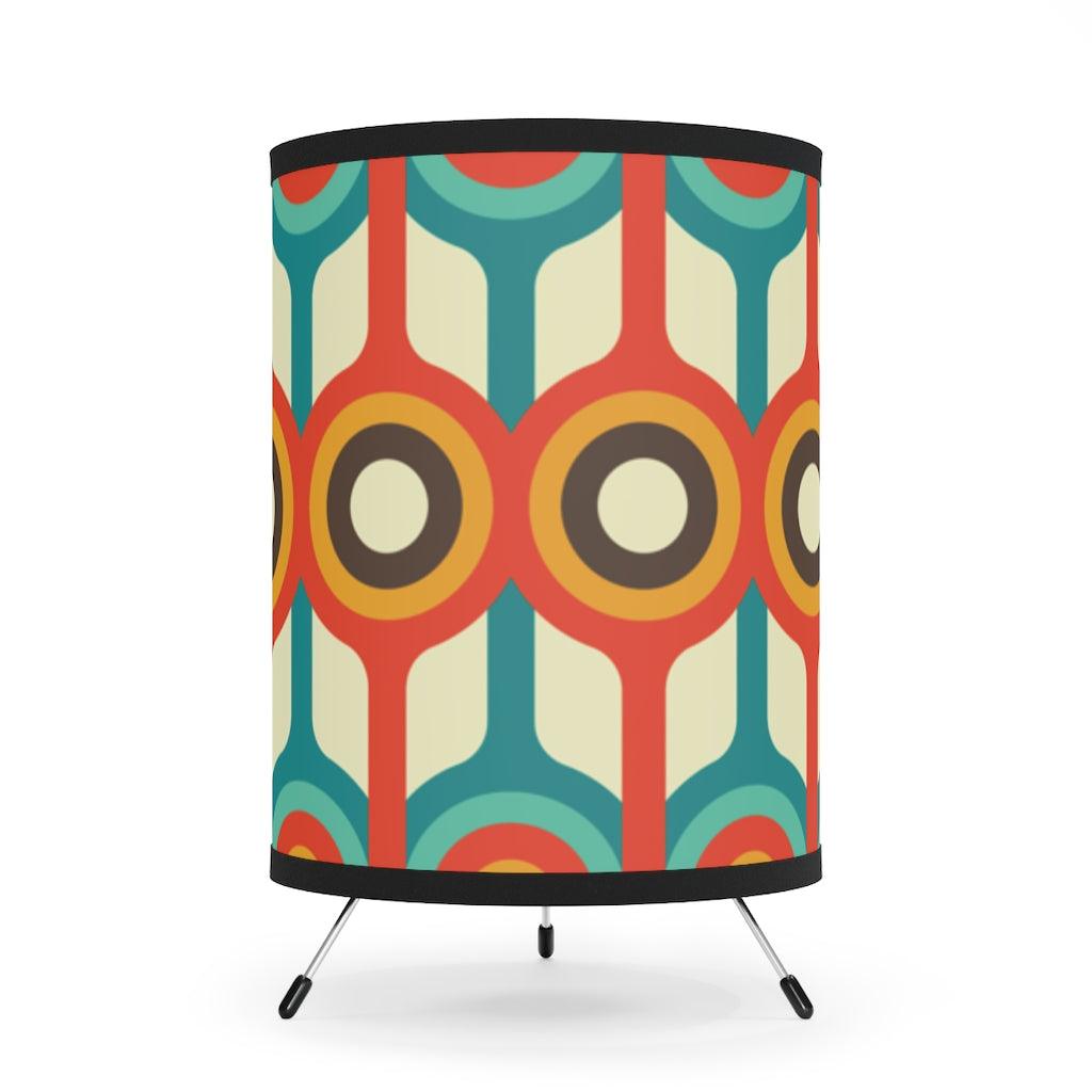 Retro Geometric Multicolor MCM Tabletop Accent Lamp | lovevisionkarma.com