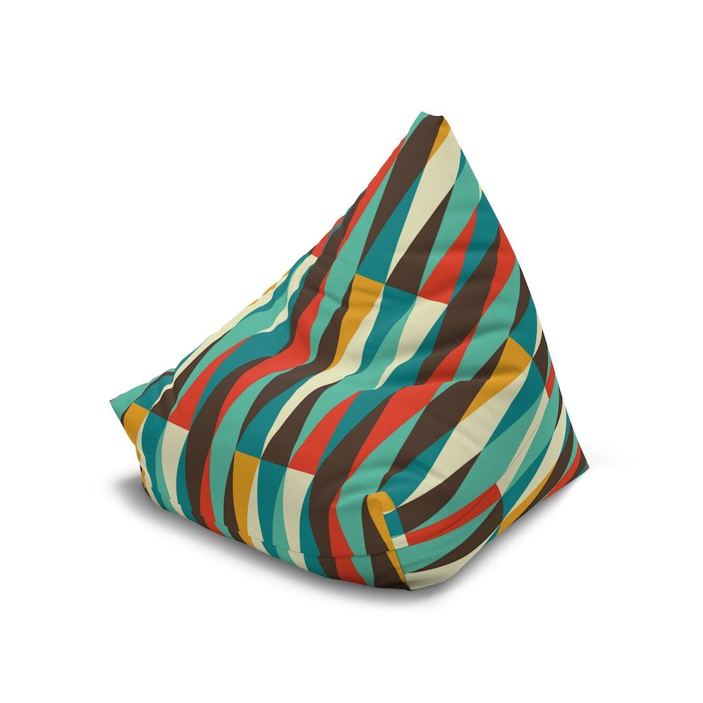 Mid Century Multicolor Diamonds Bean Bag Chair COVER | lovevisionkarma.com
