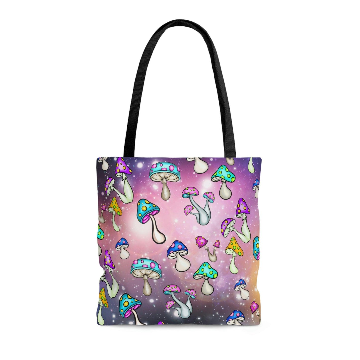 Cosmic Mushroomcore Trippy Space Tote Bag | lovevisionkarma.com