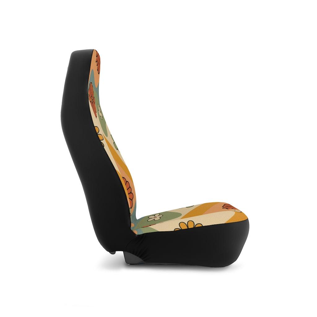 Boho Flowers and Waves Multicolor MCM Car Seat Covers | lovevisionkarma.com