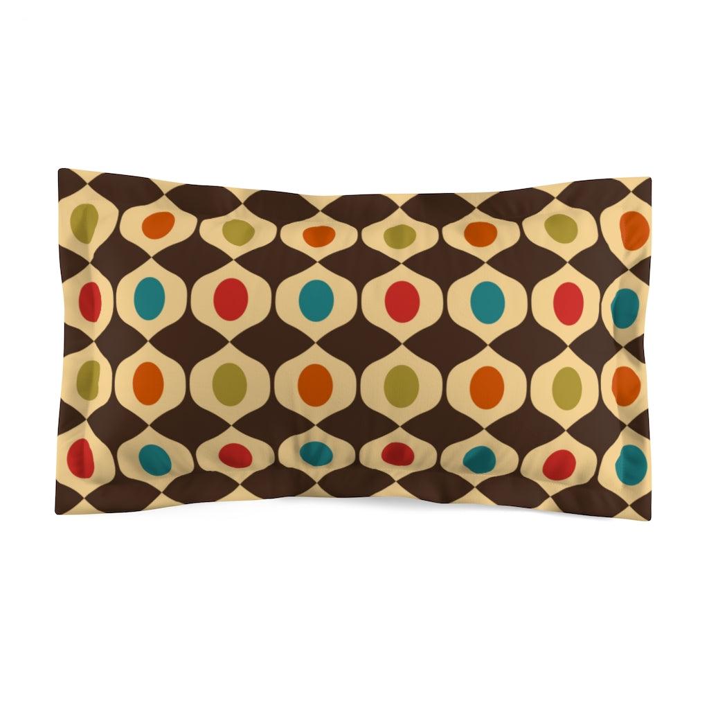 Retro Geometric Multicolor MCM Pillow Sham | lovevisionkarma.com