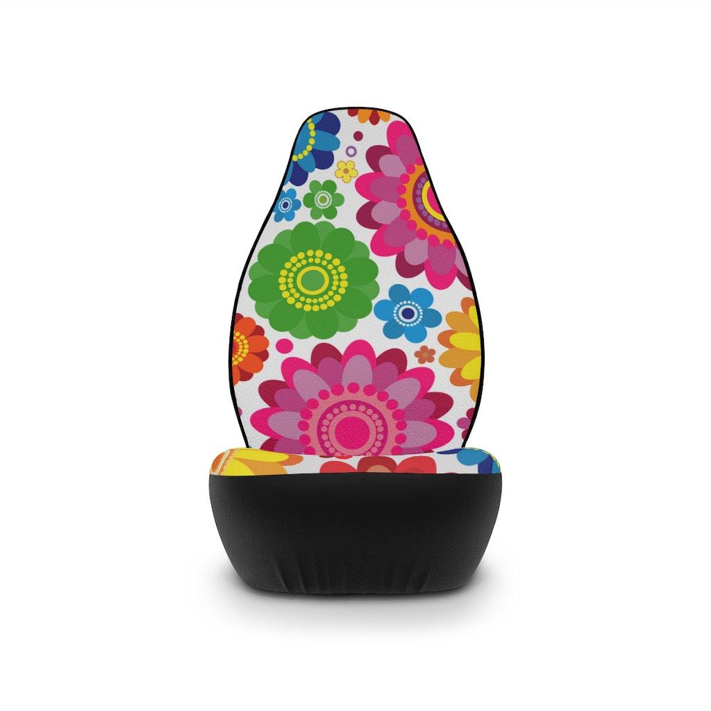 Colorful Boho Flowers Car Seat Covers | lovevisionkarma.com