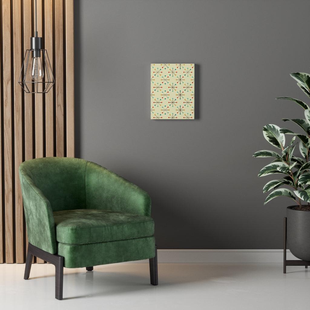 Atomic Age Retro Starburst MCM Canvas Gallery Wrap | lovevisionkarma.com