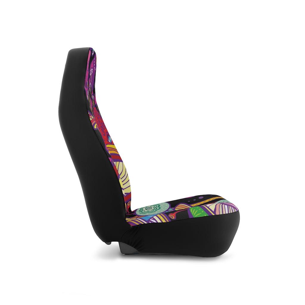 Trippy Mushroom Space Hippie Car Seat Covers | lovevisionkarma.com