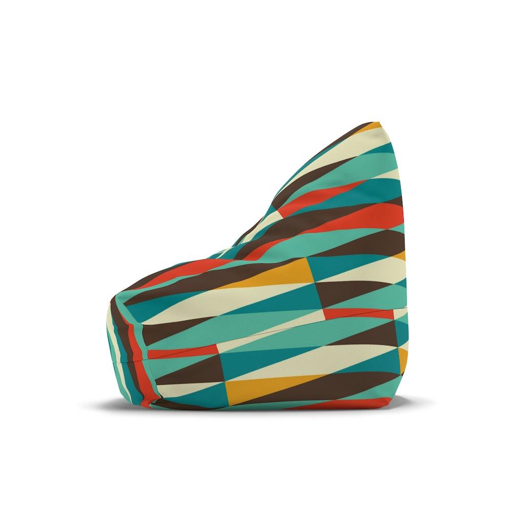 Mid Century Multicolor Diamonds Bean Bag Chair COVER | lovevisionkarma.com