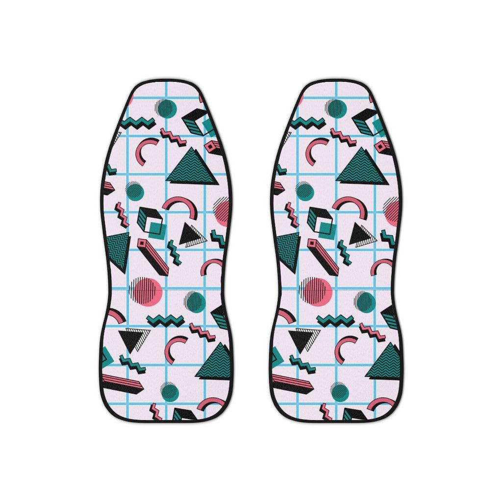 Retro 80s 90s Aesthetic Abstract Car Seat Covers | lovevisionkarma.com