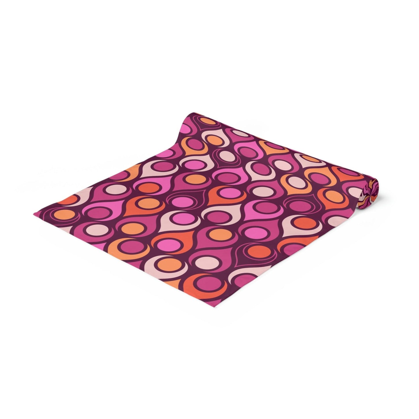 Groovy Mod Retro Magenta Purple MCM Table Runner | lovevisionkarma.com