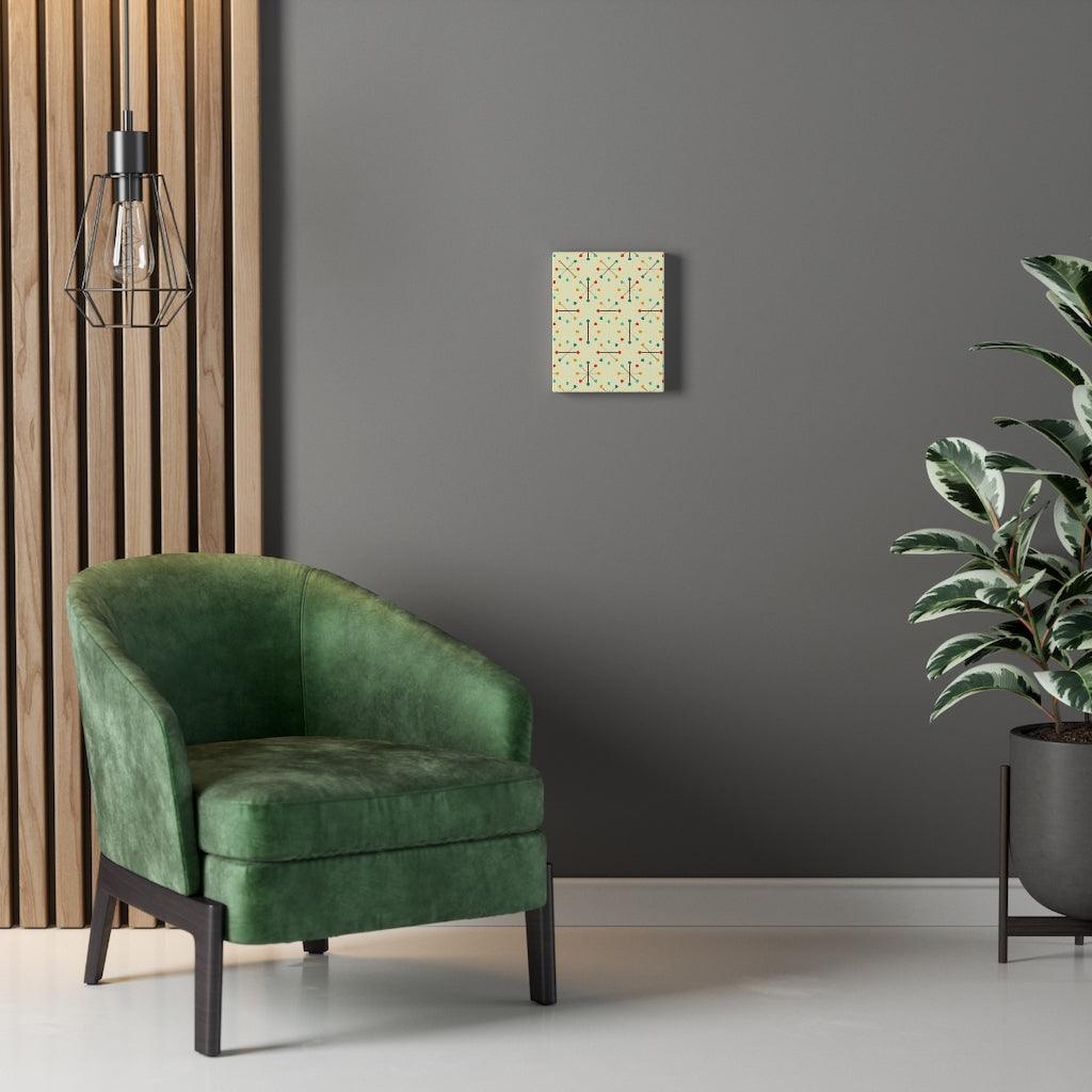 Atomic Age Retro Starburst MCM Canvas Gallery Wrap | lovevisionkarma.com