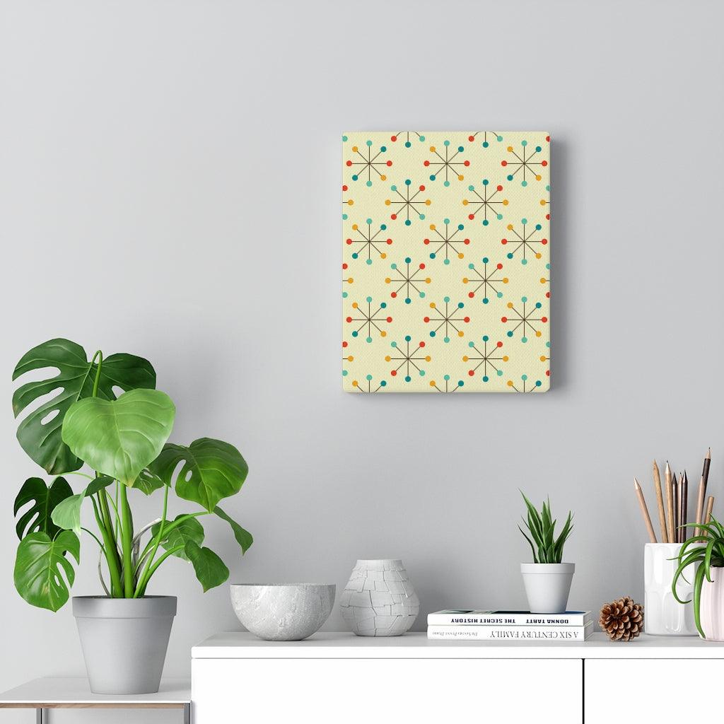Atomic Age Retro Starburst MCM Canvas Gallery Wrap | lovevisionkarma.com