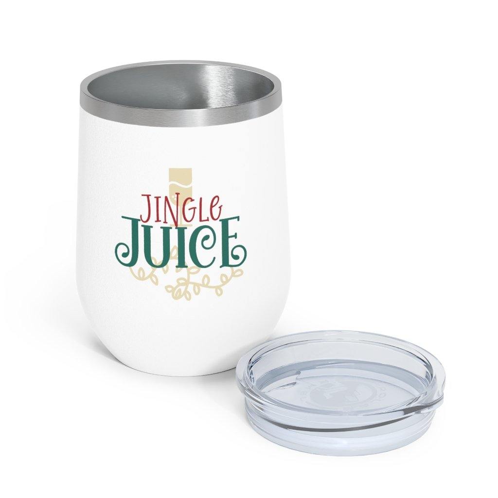 Funny Christmas Insulated Wine Tumbler 12oz "Jingle Juice" | lovevisionkarma.com
