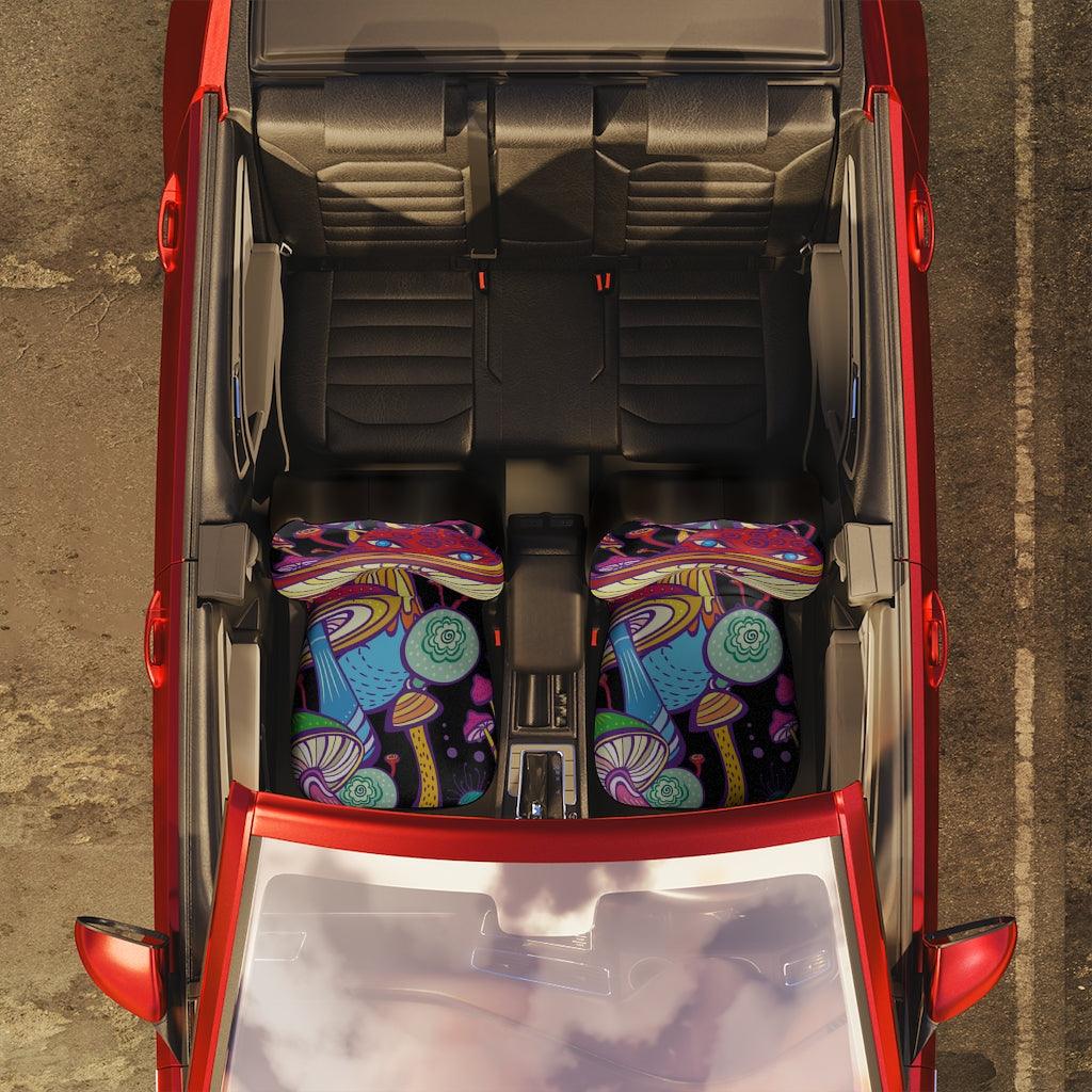 Trippy Mushroom Space Hippie Car Seat Covers | lovevisionkarma.com