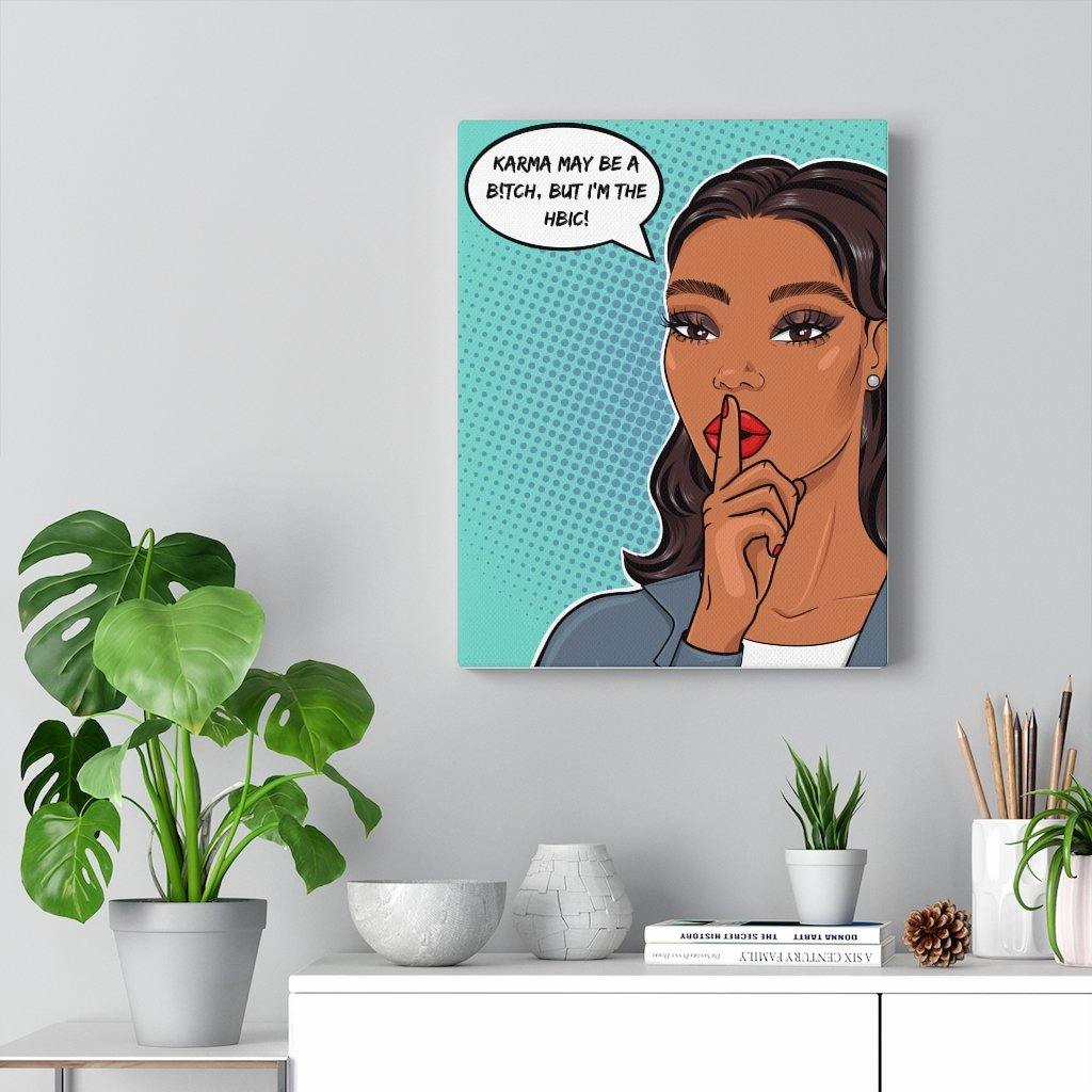 "HBIC" Comic Pop Art Canvas Gallery Wrap | lovevisionkarma.com