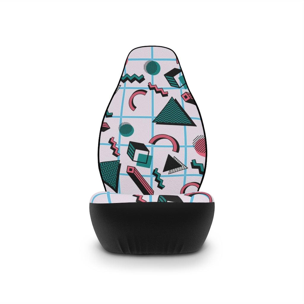 Retro 80s 90s Aesthetic Abstract Car Seat Covers | lovevisionkarma.com