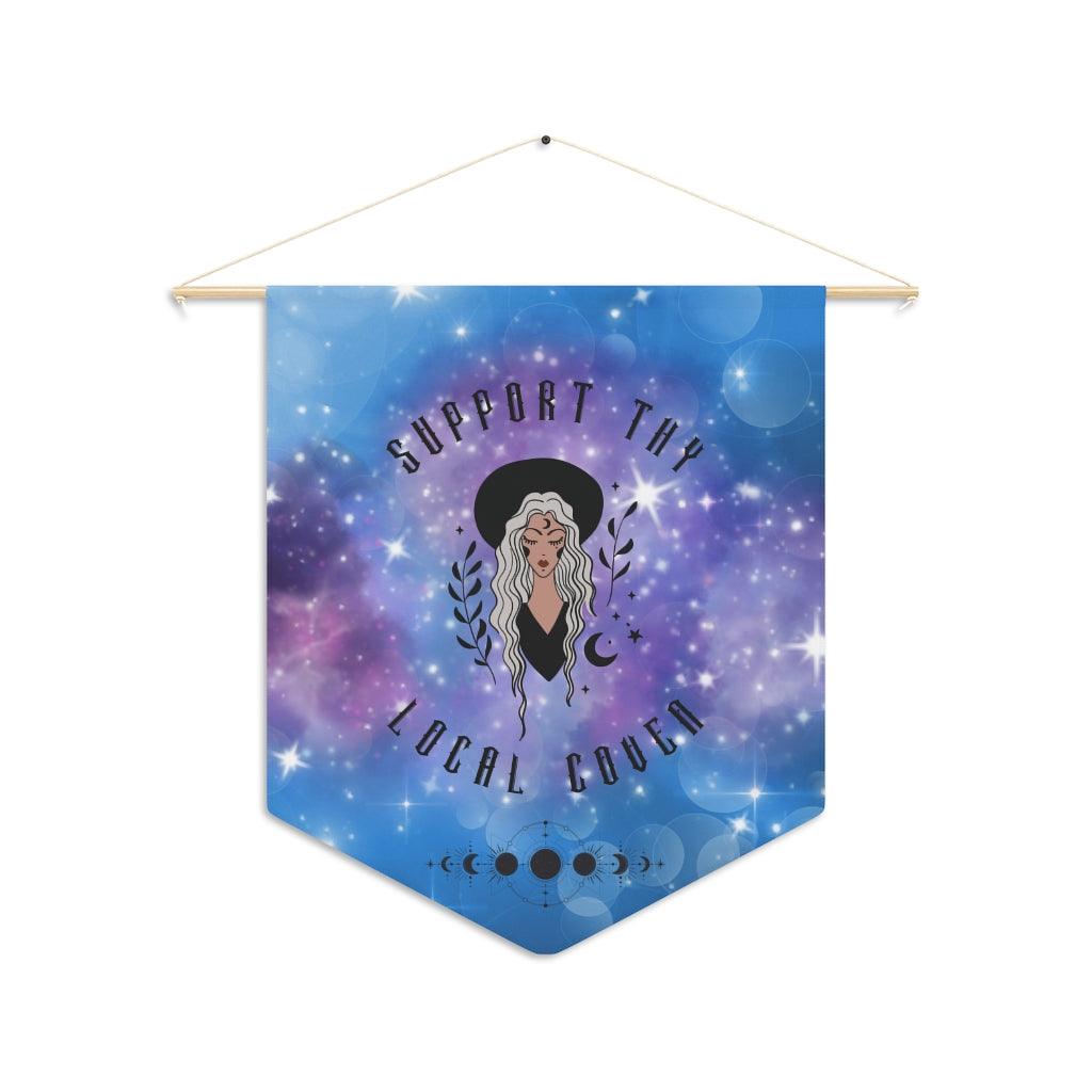 Support Thy Coven Witchcore Halloween Wall Pennant | lovevisionkarma.com