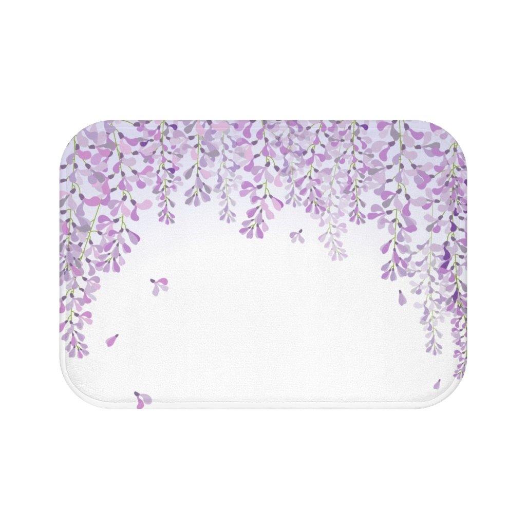 Arched Wisteria Botanical Bath Mat - Purple Hue at the Top | lovevisionkarma.com