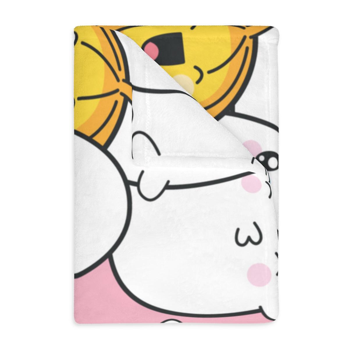 Kawaii Ghosts & Pumpkins Halloween Minky Blanket (Two-sided print) | lovevisionkarma.com