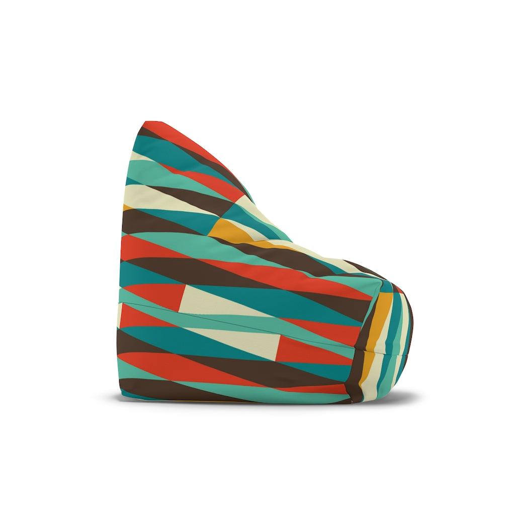 Mid Century Multicolor Diamonds Bean Bag Chair COVER | lovevisionkarma.com
