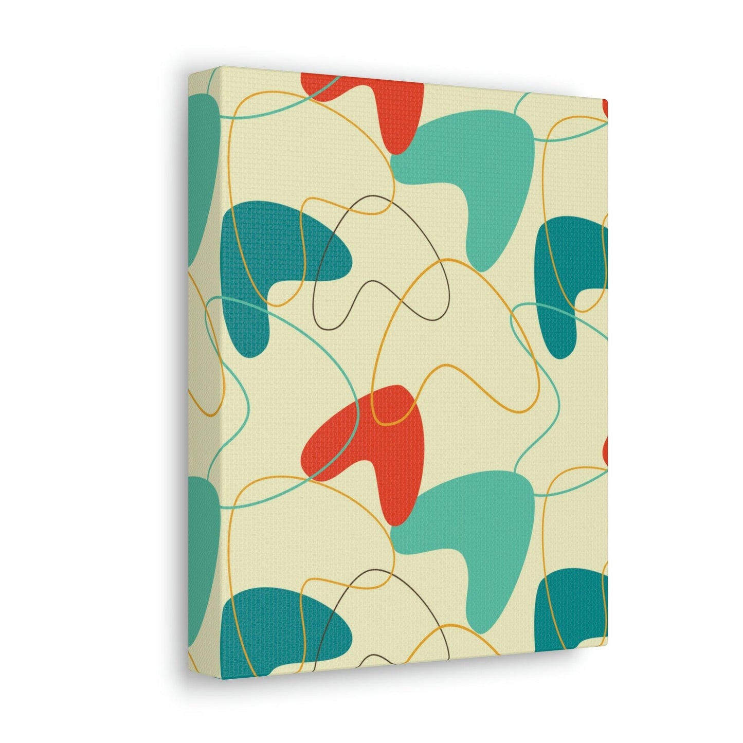 Retro 50s Atomic Boomerang Mid Century Mod, Canvas Gallery Wrap Wall Art | lovevisionkarma.com