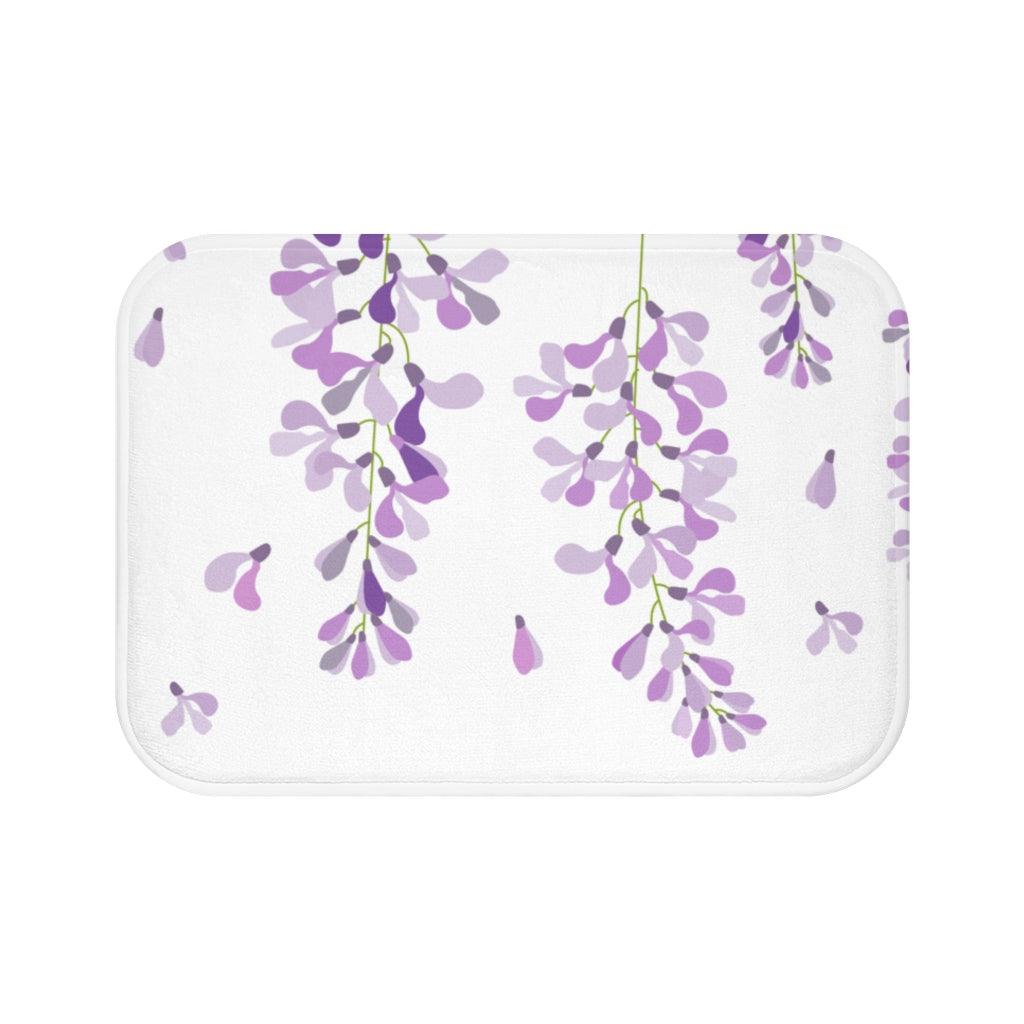Wisteria Clusters Botanical Bath Mat | lovevisionkarma.com