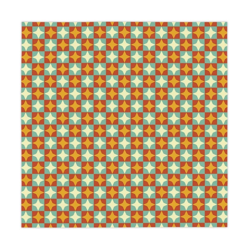 Retro Burst Mid Century Modern Multicolor Tablecloth | lovevisionkarma.com