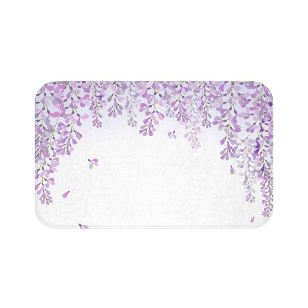 Arched Wisteria Botanical Bath Mat - Purple Hue at the Top | lovevisionkarma.com