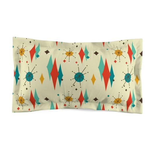 Retro 1950's Atomic Diamond Mid Century Modern Pillow Sham | lovevisionkarma.com