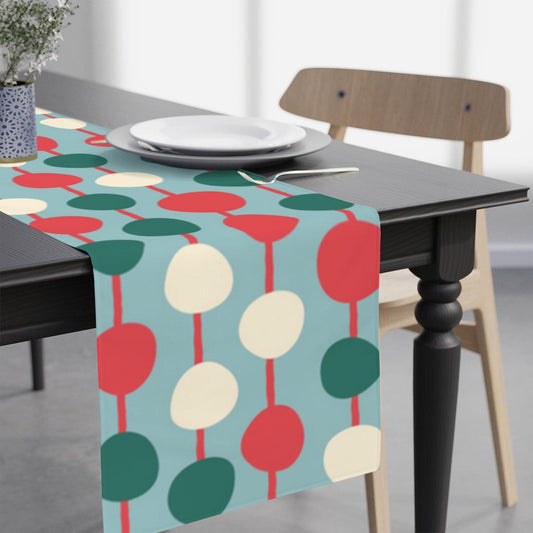Christmas Retro Mid Century Style Multicolor Table Runner | lovevisionkarma.com