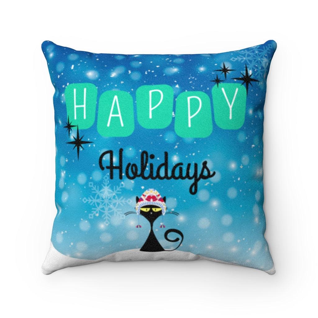 Atomic Cat Snowy MCM Christmas Pillow | lovevisionkarma.com