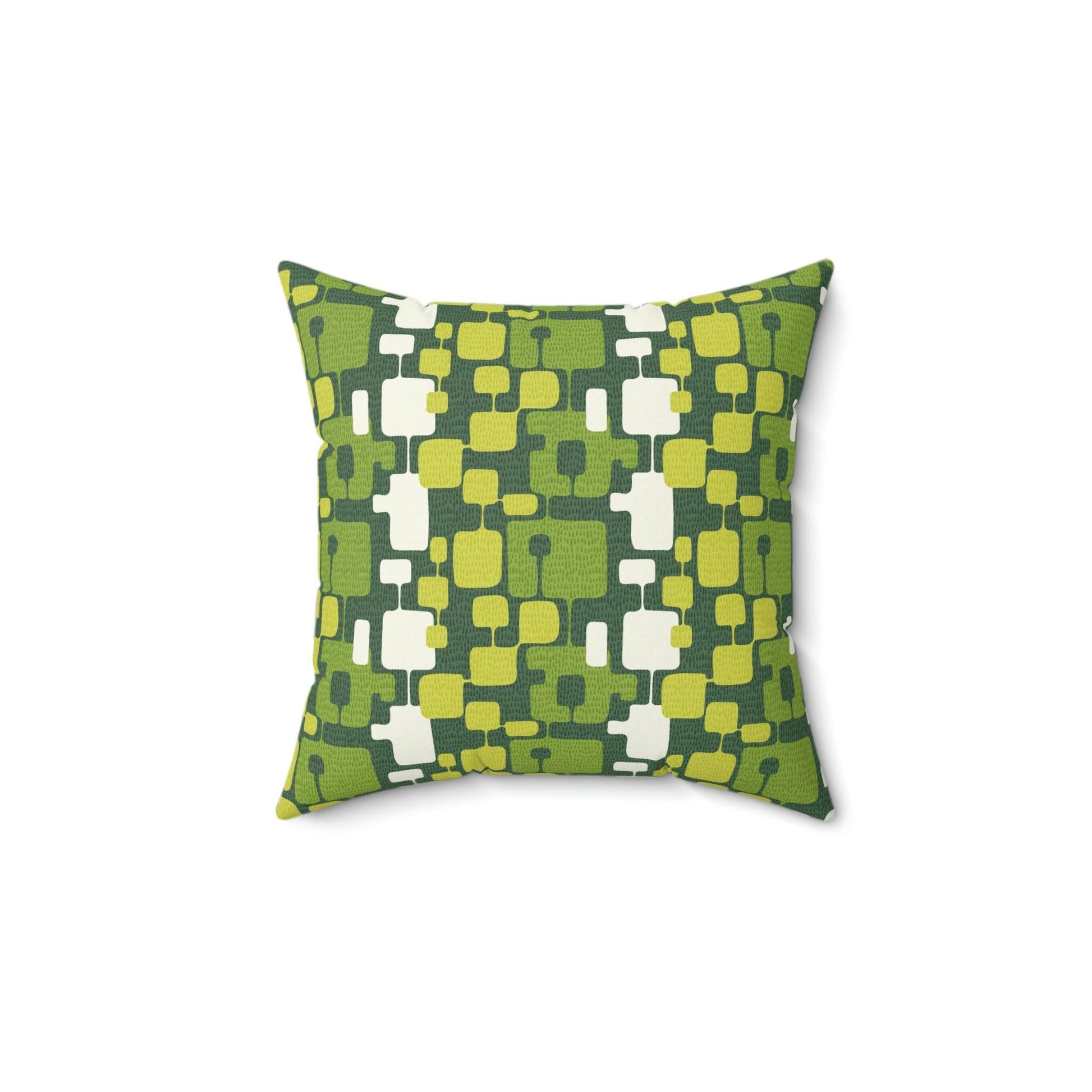 Groovy 60's Mod Abstract Chartreuse Green MCM Pillow | lovevisionkarma.com