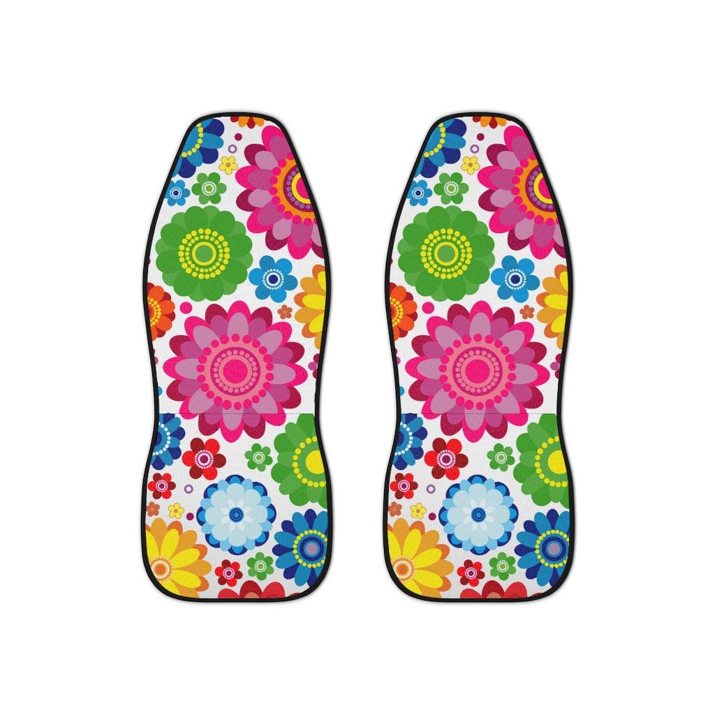 Colorful Boho Flowers Car Seat Covers | lovevisionkarma.com