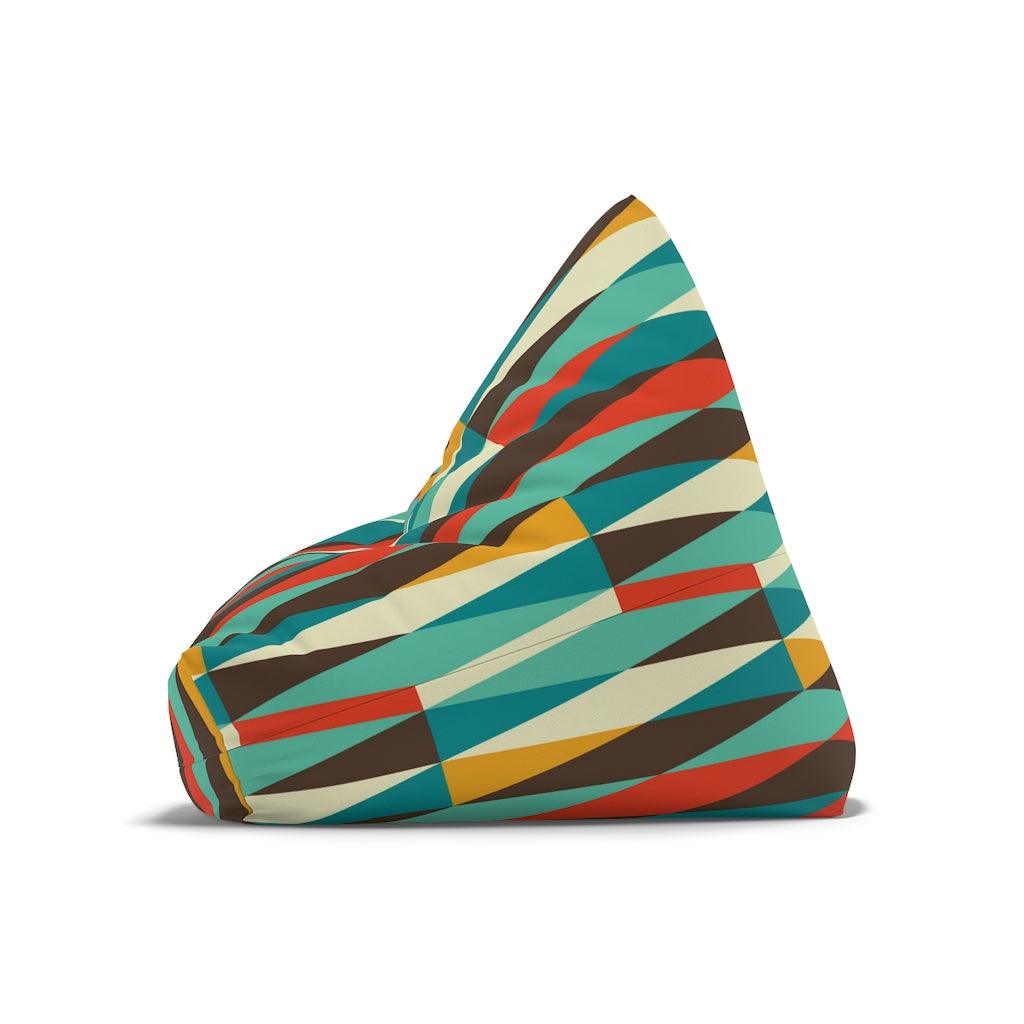 Mid Century Multicolor Diamonds Bean Bag Chair COVER | lovevisionkarma.com