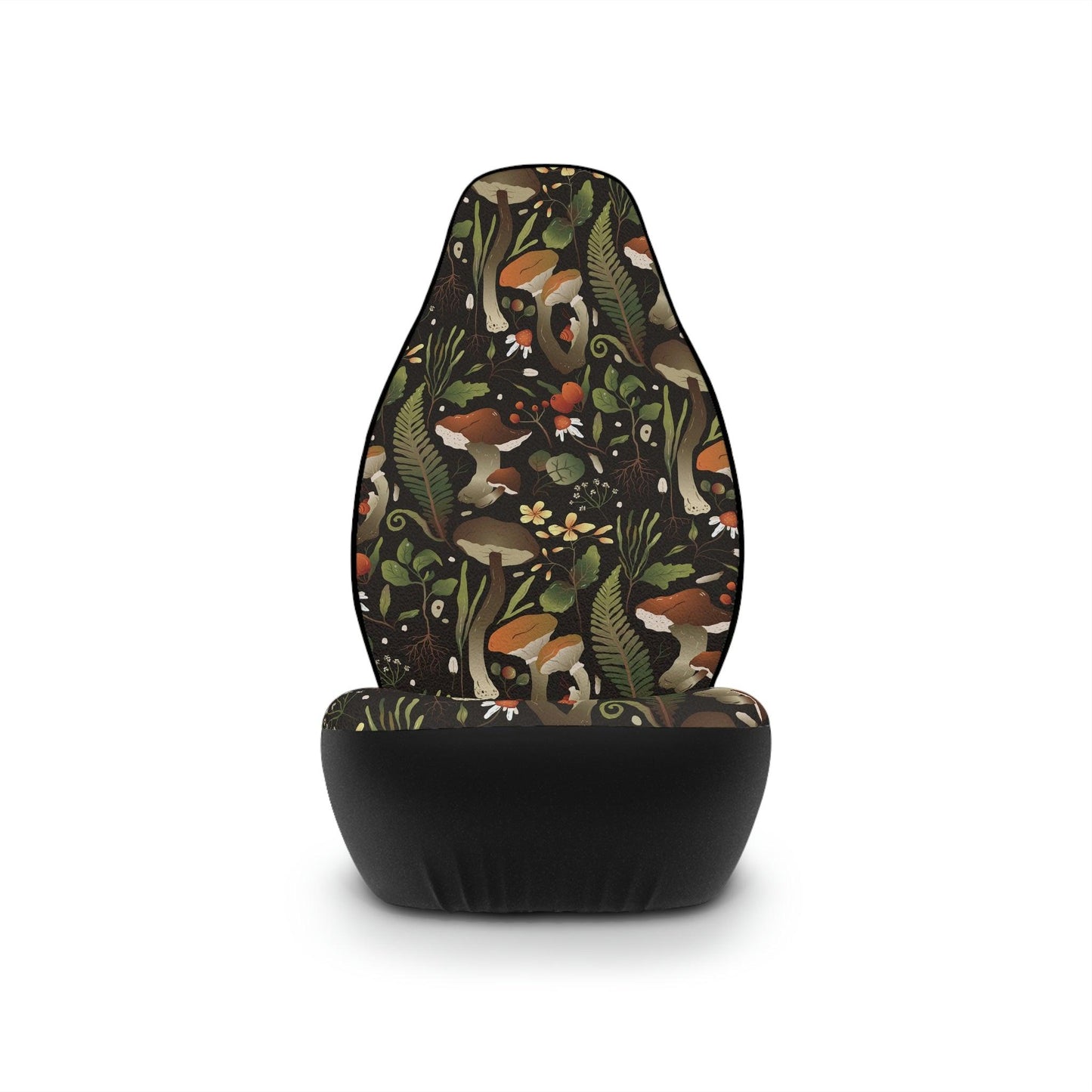 Boho Mushroom, Snail and Foliage Cottagecore Woodland Car Seat Covers | lovevisionkarma.com