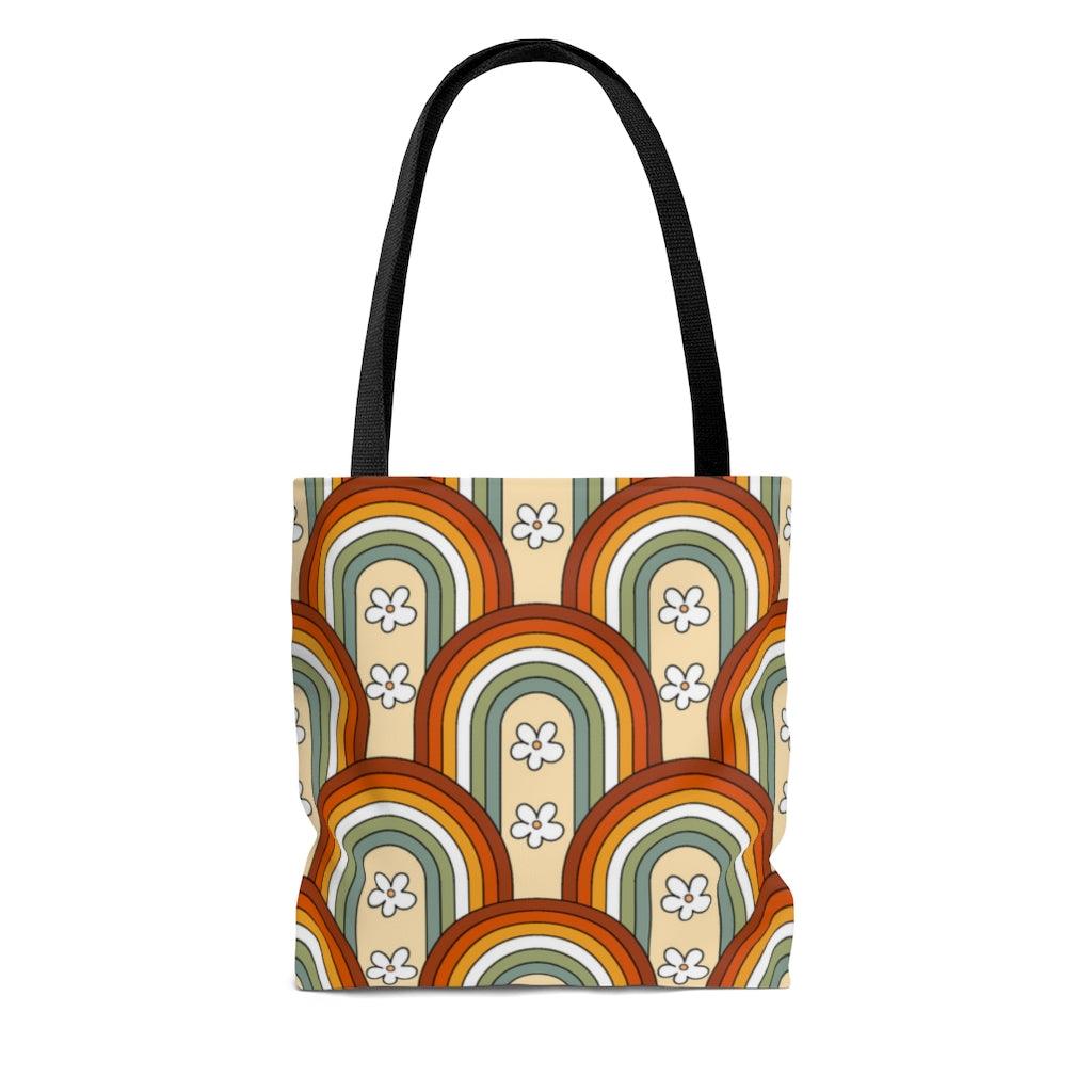 Boho Rainbows Colorful Tote Bag | lovevisionkarma.com