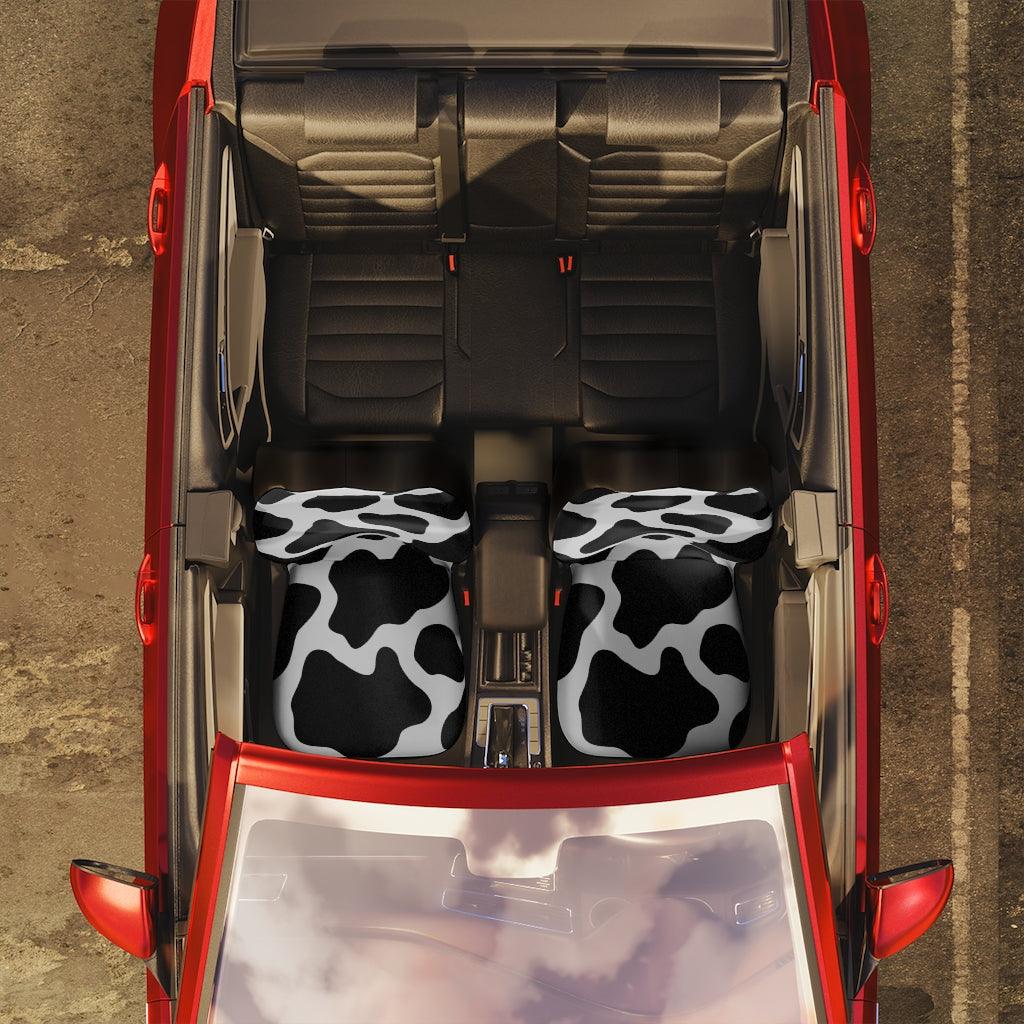 Cow Print Black & White Car Seat Covers | lovevisionkarma.com