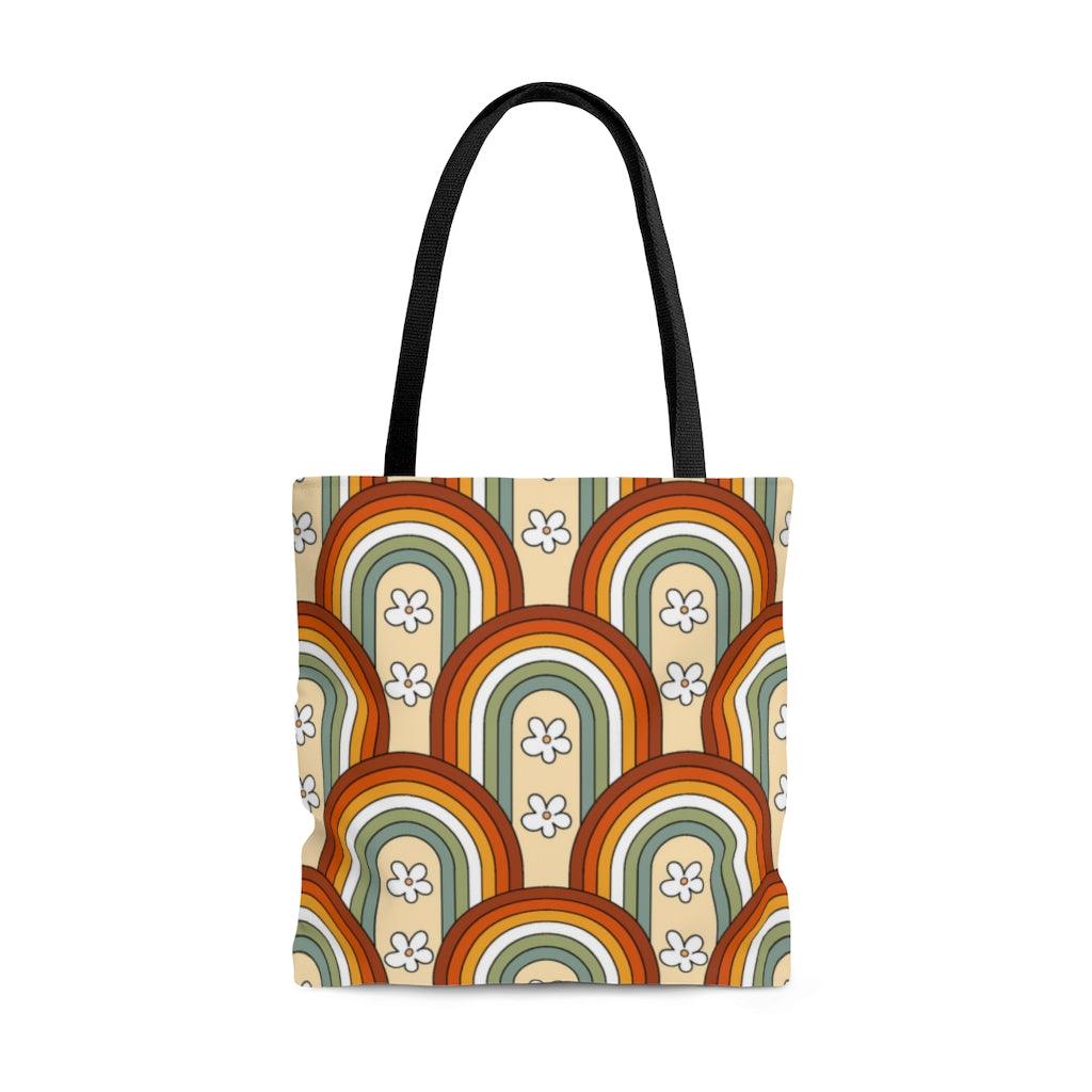 Boho Rainbows Colorful Tote Bag | lovevisionkarma.com