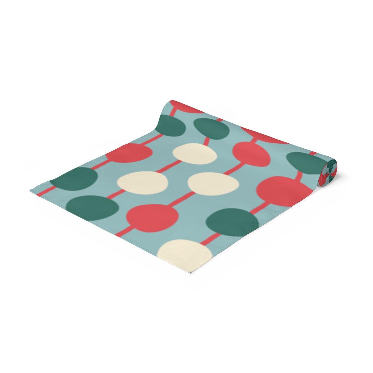 Christmas Retro Mid Century Style Multicolor Table Runner | lovevisionkarma.com