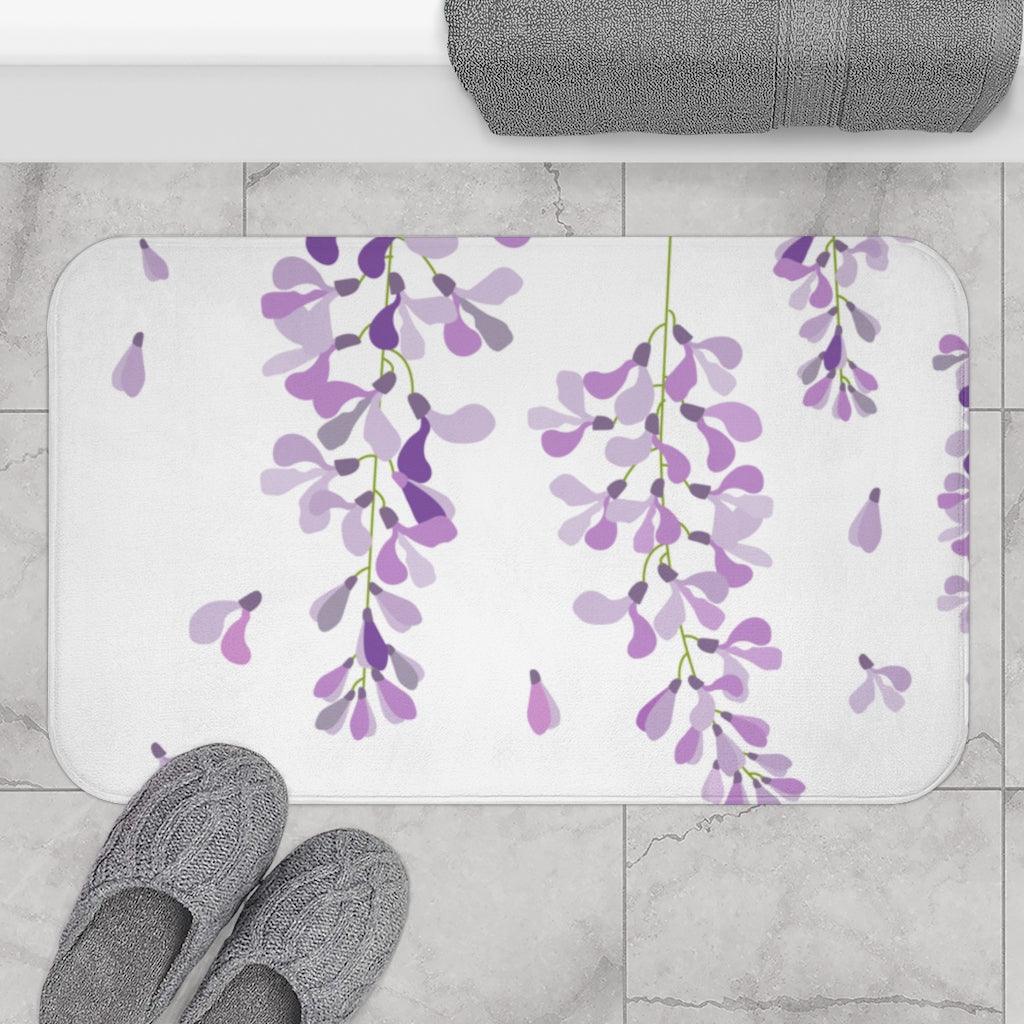 Wisteria Clusters Botanical Bath Mat | lovevisionkarma.com
