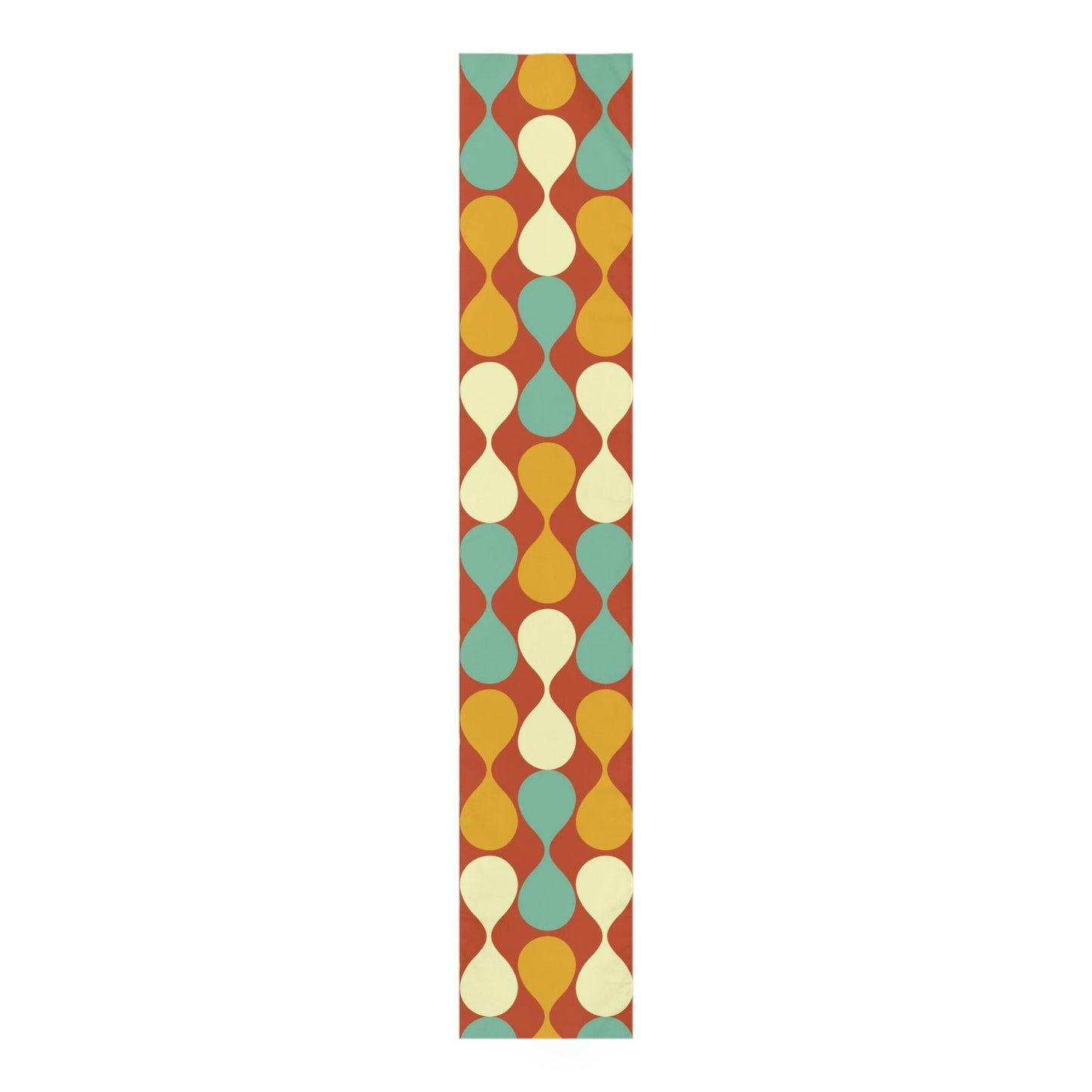 Mid Century Modern Table Runner, Multicolor Abstract Retro Table Linens | lovevisionkarma.com