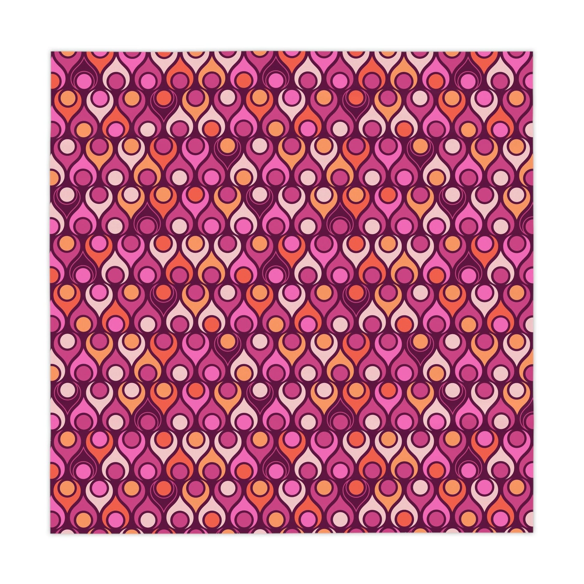 Retro Groovy Mod MCM Magenta Purple Tablecloth | lovevisionkarma.com