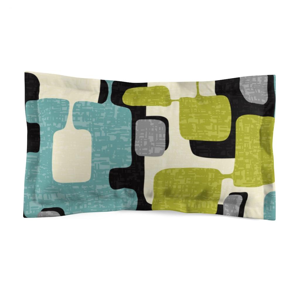 Retro Abstract Mid Century Mod Multicolor Pillow Sham | lovevisionkarma.com