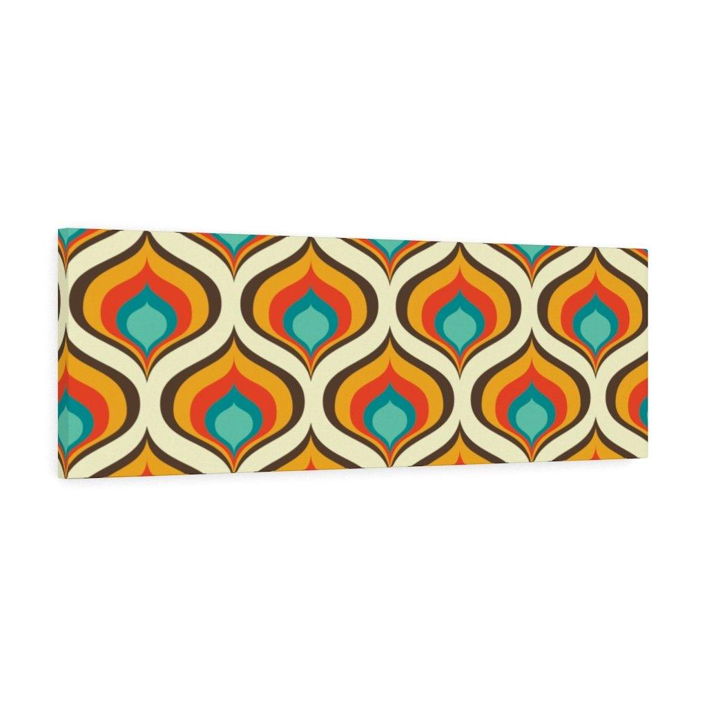 Retro Geometric Onion Blue & Orange Mid Century Modern Canvas Gallery Wrap | lovevisionkarma.com