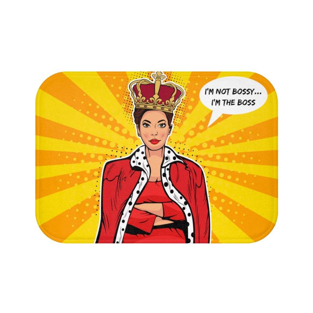 "I'm the Boss" Comic Pop Art Bath Mat | lovevisionkarma.com