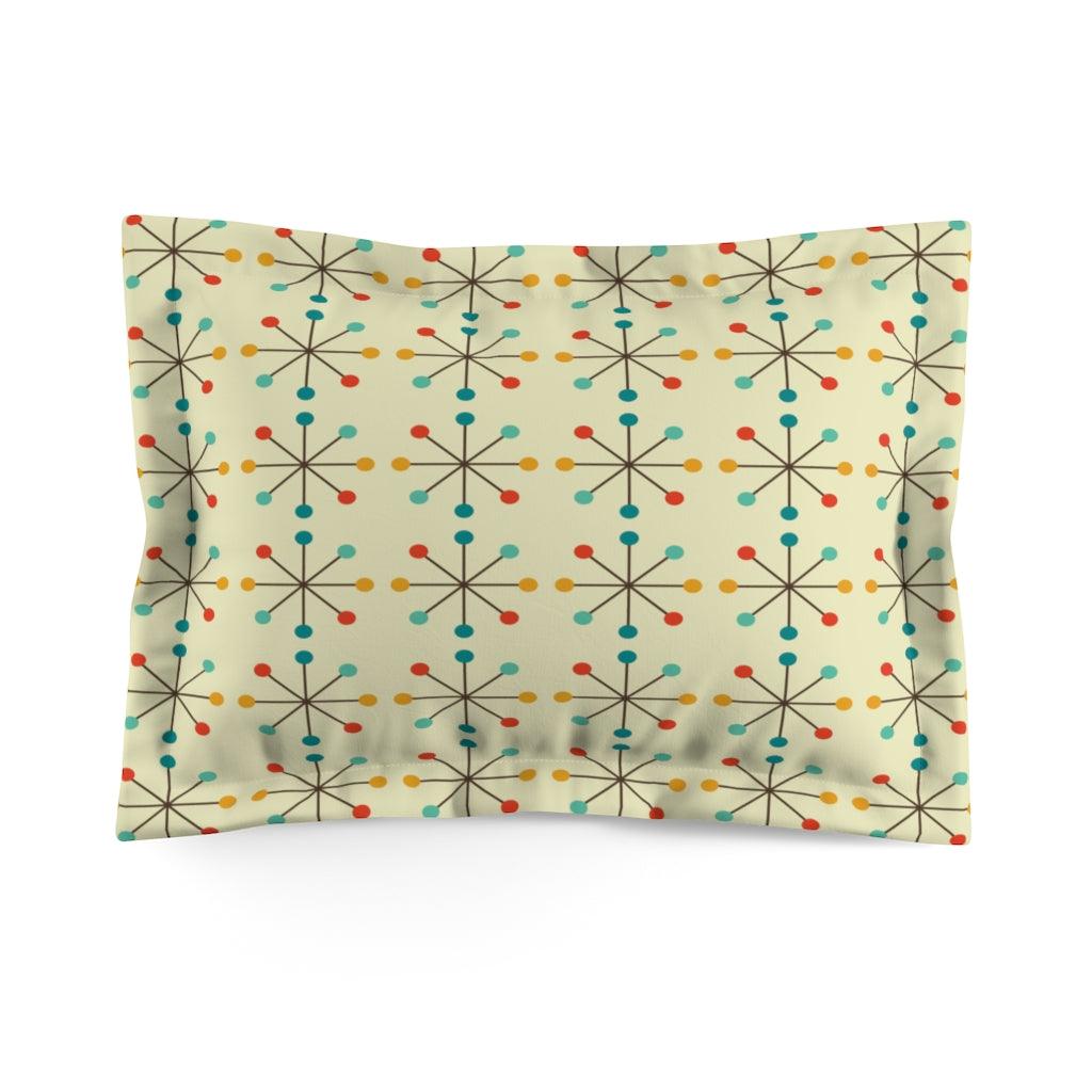 Retro 1950's Atomic Burst Mid Century Modern Pillow Sham | lovevisionkarma.com