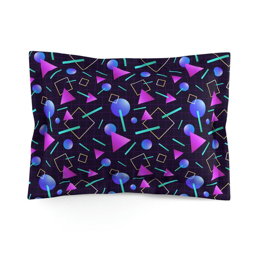 Retro 80s 90s Vaporwave Aesthetic Indigo & Purple Pillow Sham | lovevisionkarma.com